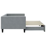 vidaXL Lit de jour avec gigogne sans matelas gris clair 90x200 cm