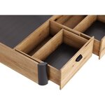 Lit coffre adulte - Couchage 140 x 190 cm - 2 Tiroirs frontaux - Fabriqué en Espagne