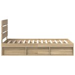 vidaXL Cadre de lit Sonoma 100 x 200 cm Bois de pin massif