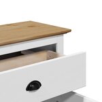 vidaXL Armoire de couloir BODO blanc et marron 80x35x90 cm