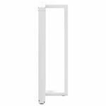 vidaXL Pieds de table de bar en T  2 pièces  blanc  60 x 35 x (110-111) cm  acier