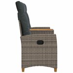 vidaXL Banc inclinable avec table 2 -Seater 126 x 65 x 112 cm