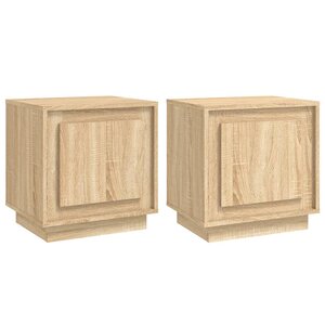 vidaXL Tables de chevet 2Pièces chêne sonoma 44x35x45cm bois d'ingénierie