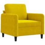 vidaXL Fauteuil Jaune 60 cm Velours