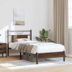 vidaXL Cadre de lit sans matelas chêne marron 75x190cm bois ingénierie