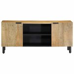 vidaXL Meuble TV marron 105x33x46 cm Bois massif de manguier