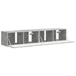 vidaXL Meuble TV mural 2 Pièces Béton 60 x 31 x 29.5 cm Bois d'ingénierie