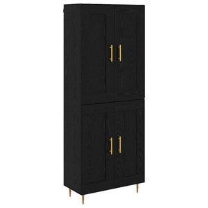 vidaXL Haut Armoire Chêne noir 69 5 x 34 x 180 cm Bois d'ingénierie