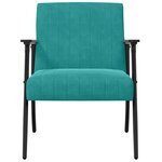 vidaXL fauteuil Turquoise 59 x 75 x 78 cm Velours