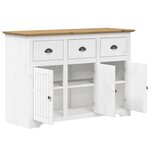 vidaXL Buffet BODO blanc et marron 115 5x44x80 cm bois massif de pin