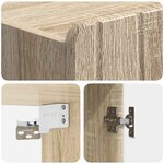 vidaXL Armoire Murale Chêne Sonoma 33 x 34 5 x 94 cm Bois d'ingénierie