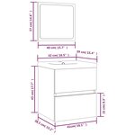 vidaXL Armoire lavabo de salle de bain et bassin et miroir sonoma gris