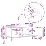 vidaXL Table basse Gris béton 90 x 49 x 46 cm Bois d'ingénierie