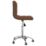 vidaXL Chaise pivotante de salle à manger Marron Tissu
