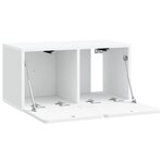 vidaXL Meuble TV mural 59 5 x 31 x 30 cm Blanc Bois d'ingénierie