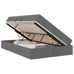 vidaXL Lit avec rangement et matelas Gris foncé 120 x 200 cm Polyester