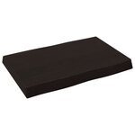 vidaXL Dessus de table bois massif traité bordure assortie