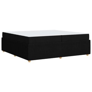 vidaXL Cadre de lit avec matelas Noir 200 x 200 cm tissu