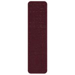 vidaXL Tapis Antidérapants pour Escaliers 15 Pièces Bordeaux 75 x 20 cm
