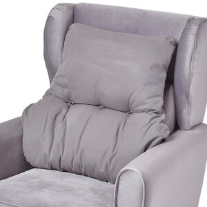 Coussin lombaire ergonomique en coton  Gris ardoise - HOMESCAPES