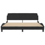 vidaXL Cadre de lit Dover noir 180x200 cm velours