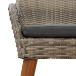 vidaXL -chaises de jardin avec coussins 2 Pièces Noir Poly Rattan