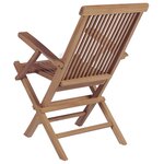 vidaXL Ensemble à manger d'extérieur 9 Pièces et chaises pliables Teck