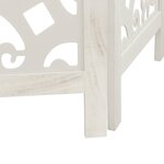 vidaXL Cloison de séparation 3 panneaux blanc bois de paulownia massif