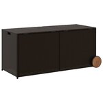 vidaXL Boîte de rangement de jardin et roues marron 283L poly rotin