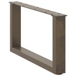vidaXL Pieds de table basse en U 2 pièces Acier naturel 60 x (30-31) cm Acier