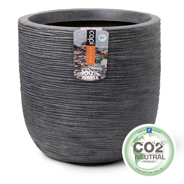 Capi Pot à fleurs Waste Rib 43x41 cm Gris
