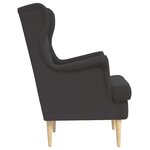 vidaXL Fauteuil Gris foncé Bouclé
