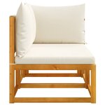 vidaXL Canapé de jardin avec coussins 2 places Bois d'acacia et corde