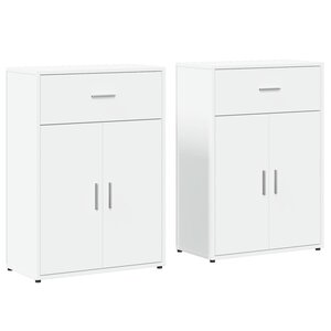 vidaXL Buffets 2 Pièces blanc 60x30x84 cm bois d'ingénierie