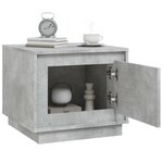 vidaXL Table basse gris béton 51x50x44 cm bois d'ingénierie