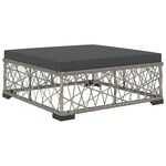 vidaXL Salon de jardin 6 Pièces avec coussins résine tressée gris