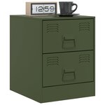 vidaXL Table de chevet vert 34 5x39x44 cm acier