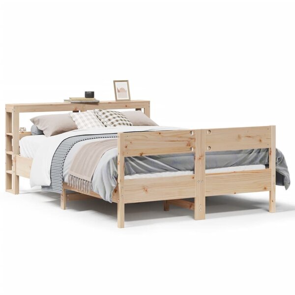 vidaXL Cadre de lit sans matelas 140x190 cm bois de pin massif