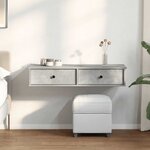 vidaXL Étagère murale avec tiroirs gris béton bois d'ingénierie