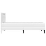 vidaXL Cadre de lit avec bandes LED Blanc 90 x 200 cm Simili cuir