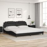 vidaXL Cadre de lit sans matelas noir 200x200 cm similicuir