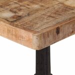 vidaXL Table de bistro 60x60x77 cm Bois de manguier brut