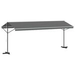 vidaXL Auvent autoportant 6 x 3 m Polyester Gris