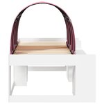 vidaXL Cadre de lit avec tunnel 3 Pièces Blanc et rose Bois d’ingénierie
