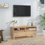 vidaXL Meuble TV chêne sonoma 100x34 5x44 5 cm bois d'ingénierie