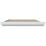 vidaXL Cadre de lit avec lumières LED sans matelas blanc 200x200 cm