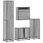 vidaXL Ensemble de meubles de salle de bain 4 Pièces sonoma gris