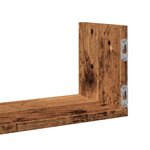 vidaXL Étagères murales 3 Pièces vieux bois 80x18x18 cm bois d'ingénierie