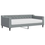 vidaXL Lit de jour avec matelas gris clair 90x190 cm tissu