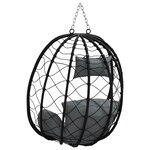 vidaXL Chaise suspendue polyrotin 91 x 54 5 x 107 cm Anthracite